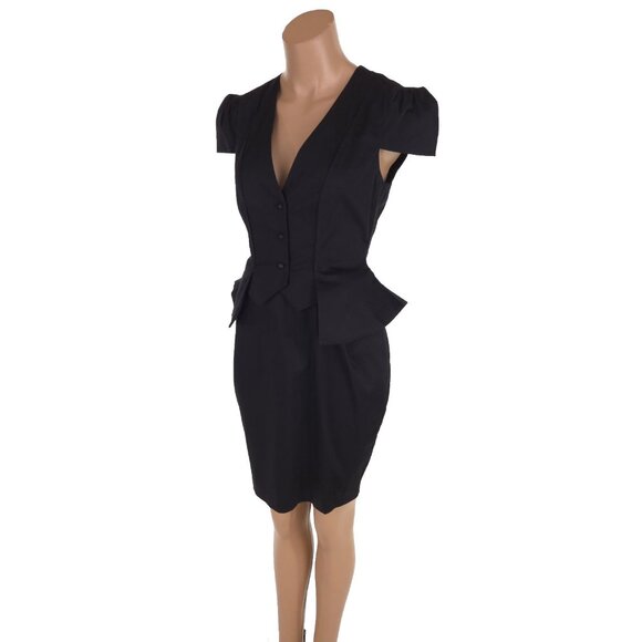 Alexander McQueen Dresses & Skirts - Alexander McQueen McQ Peplum Dress 42 US 6 S Black Plato’s Atlantis S/S 2010